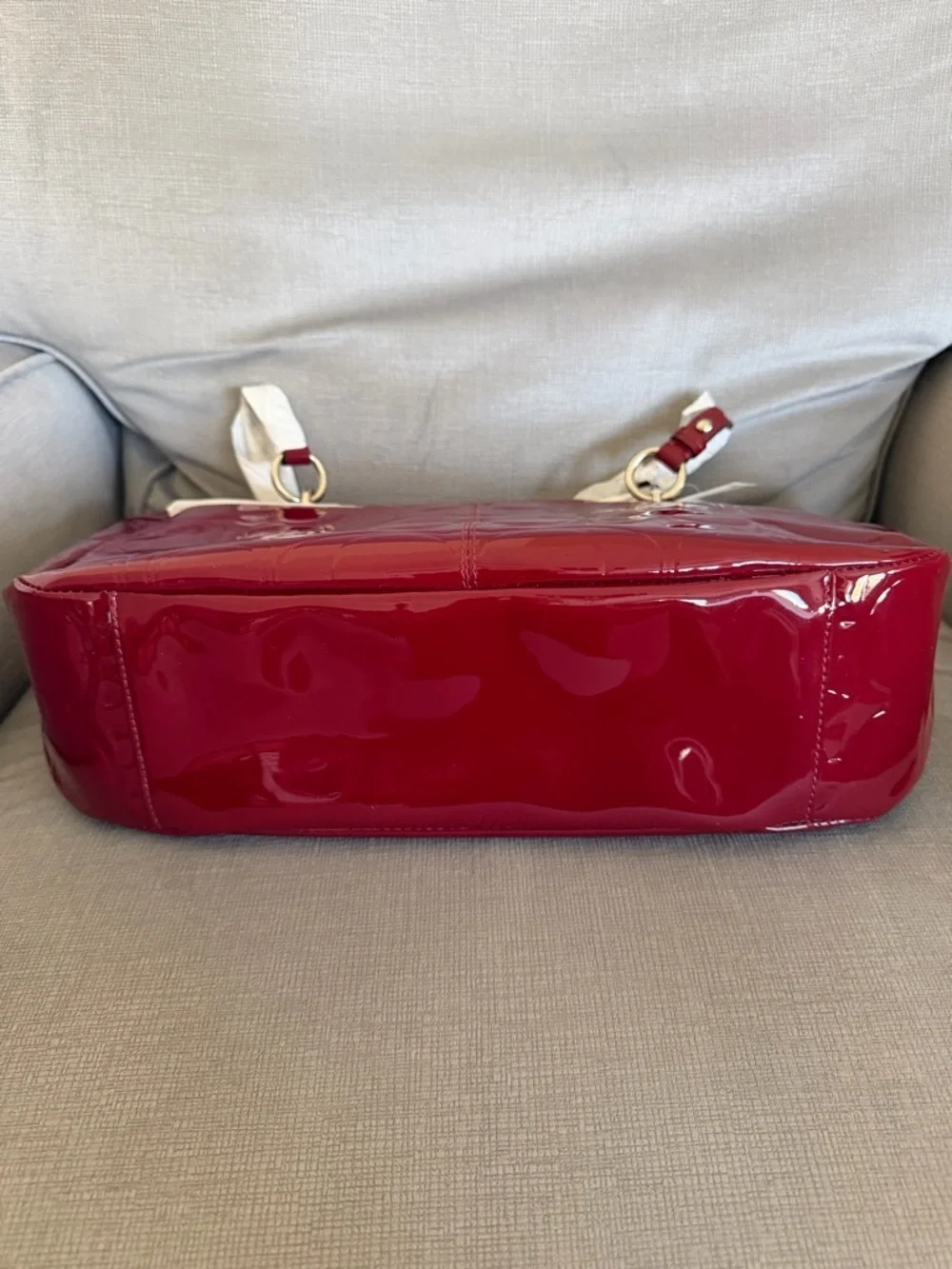 NWT Coach Patent Leather RARE Burgundy Wine Colored City Tote Bag